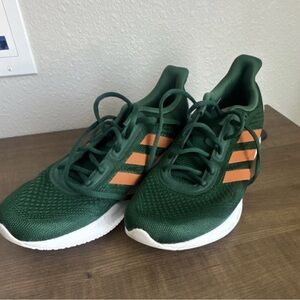 adidas Supernova Hurricanes Forest Green Sneakers with Orange Stripes